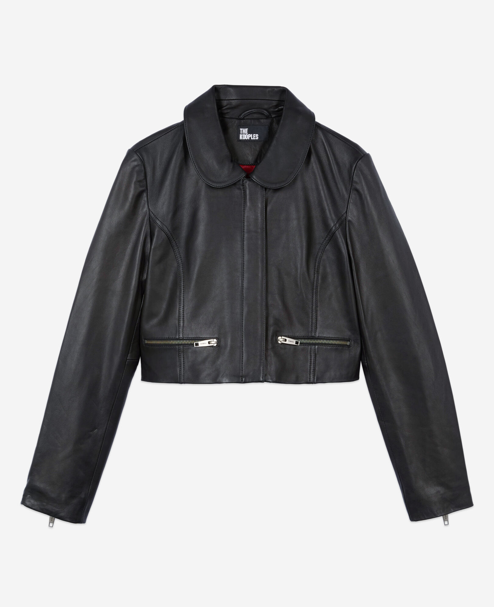 The Kooples WOMEN BLACK black leather jacket