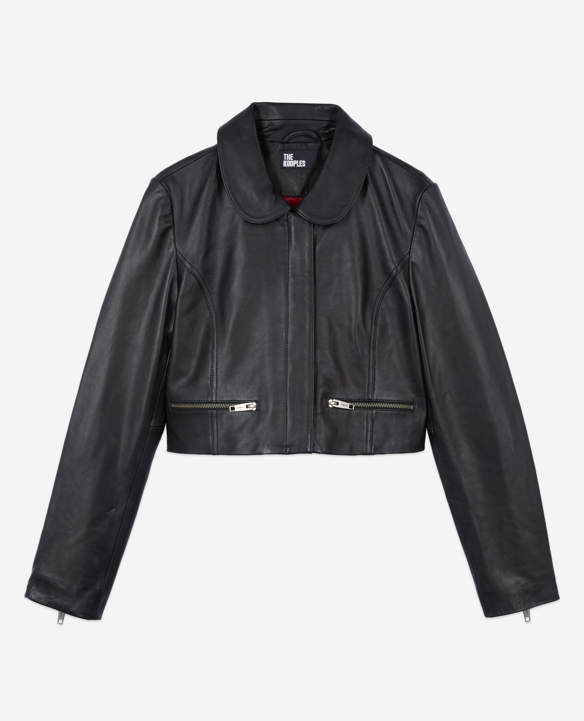 Black leather jacket, BLACK, hi-res image number null