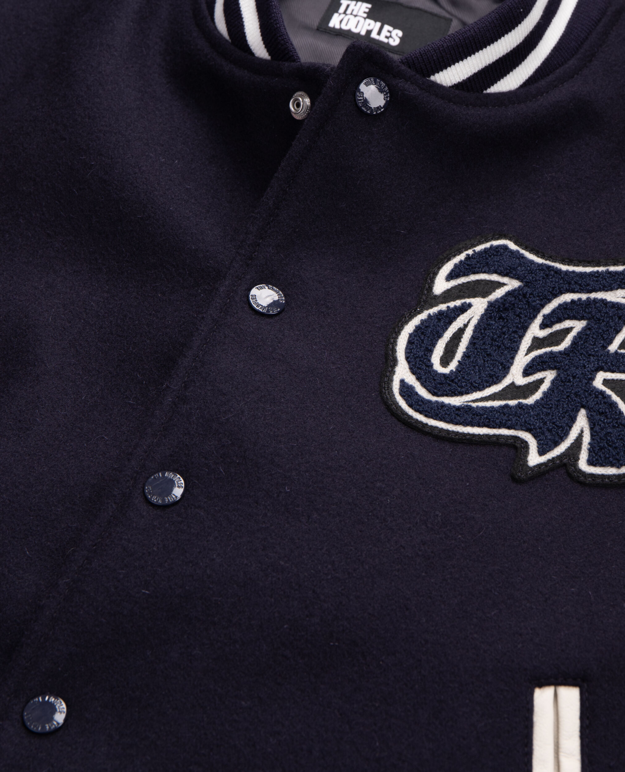 Navy blue Teddy jacket with patch, NAVY, hi-res image number null