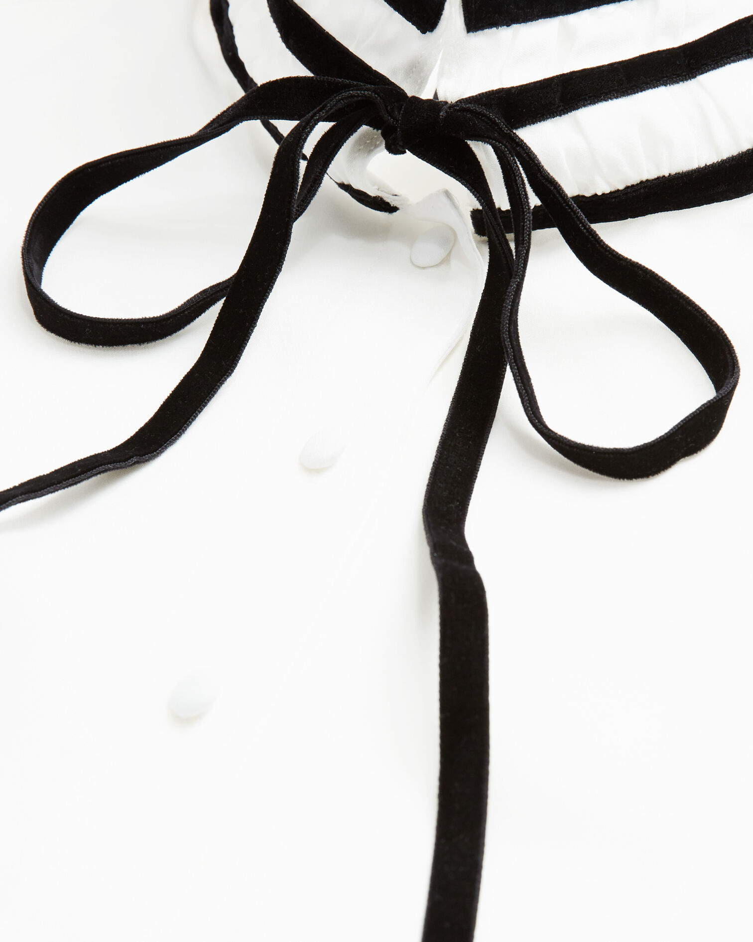 White silk top, WHITE, hi-res image number null