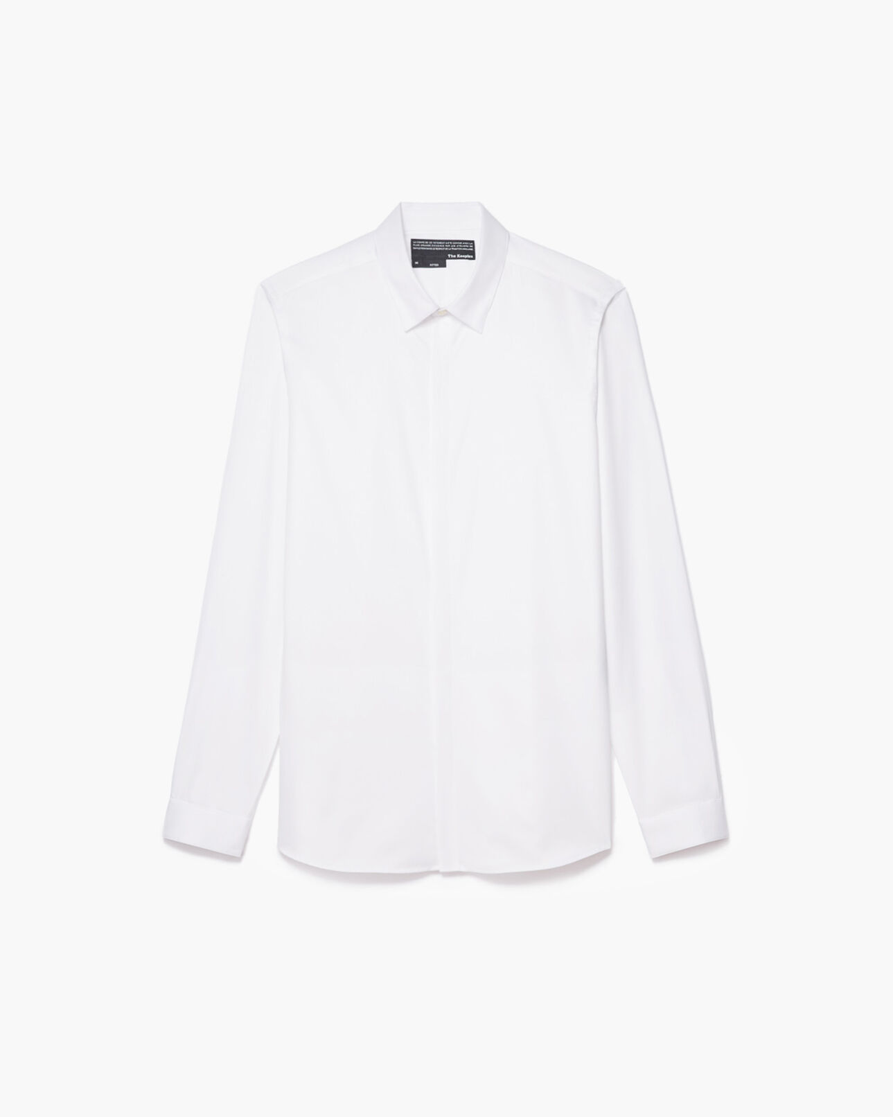 The Kooples HOMBRE WHITE plain cotton twill shirt