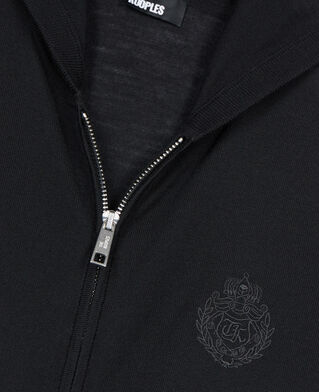 The Kooples FEMME BLACK cardigan à capuche en laine noir