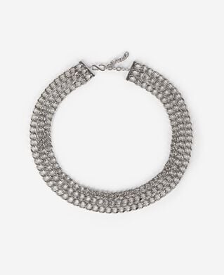 The Kooples WOMEN BLACK SILVER silver chain necklace