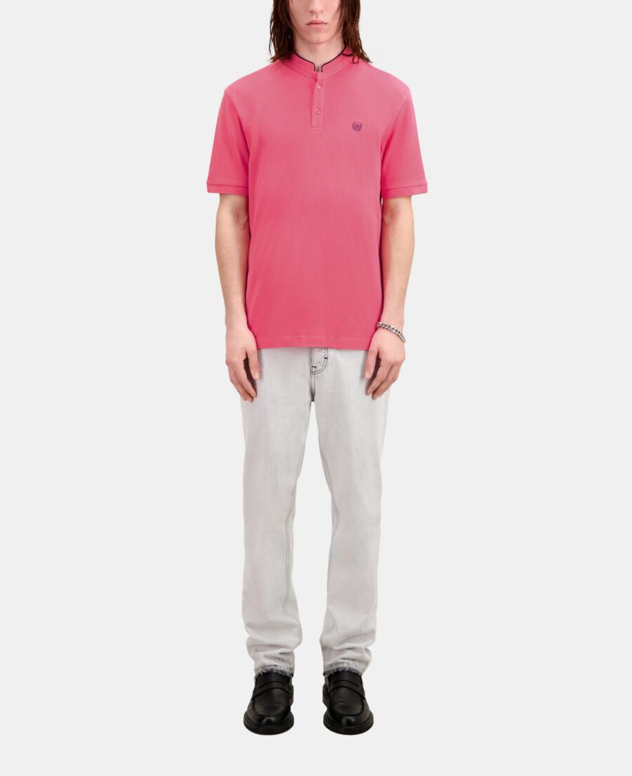 The Kooples H OLD PINK pink cotton polo t-shirt
