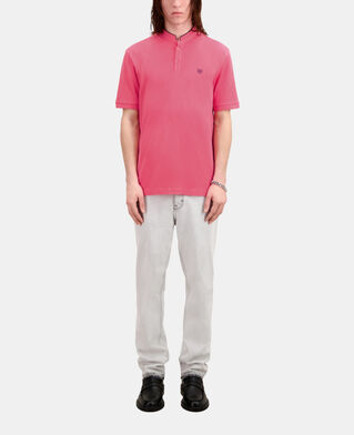 The Kooples H OLD PINK pink cotton polo t-shirt