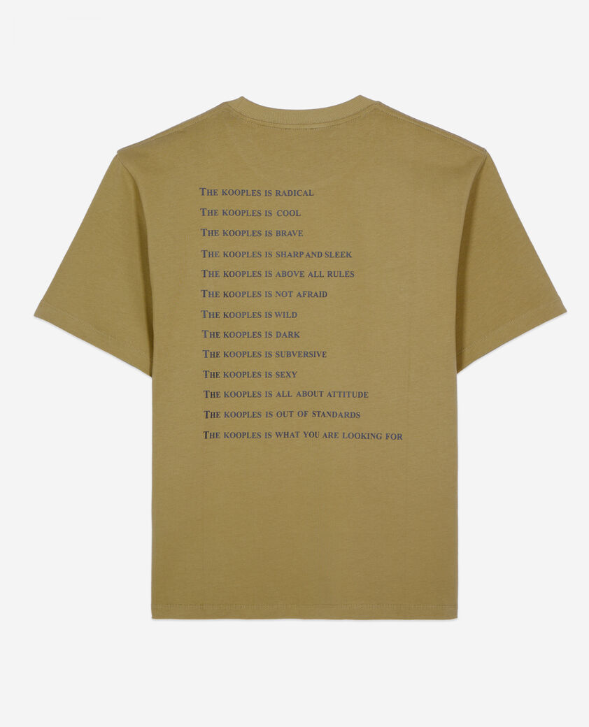 The Kooples MEN OLIVE khaki what is t-shirt