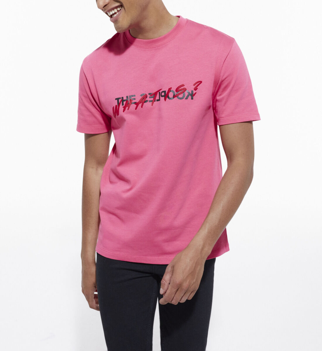Tee shirt rose fushia deals