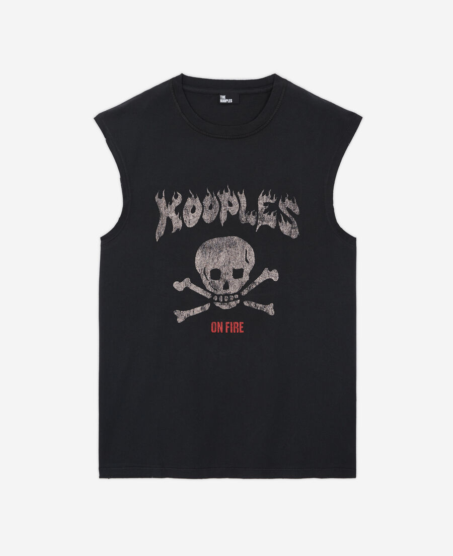 camiseta serigrafiada negra