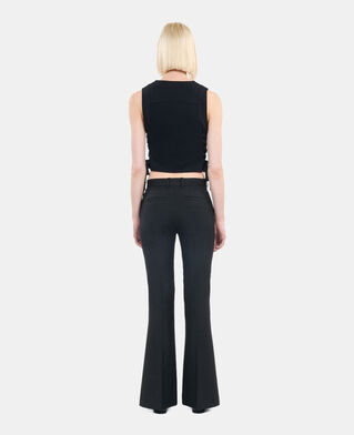 The Kooples FEMME BLACK gilet avec laçage noir