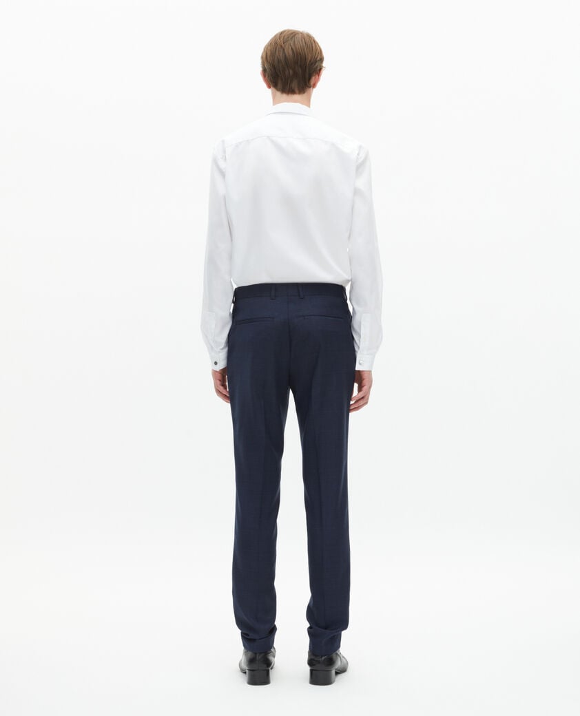 The Kooples HERREN NAVY marineblaue slim-fit-anzughose aus wolle
