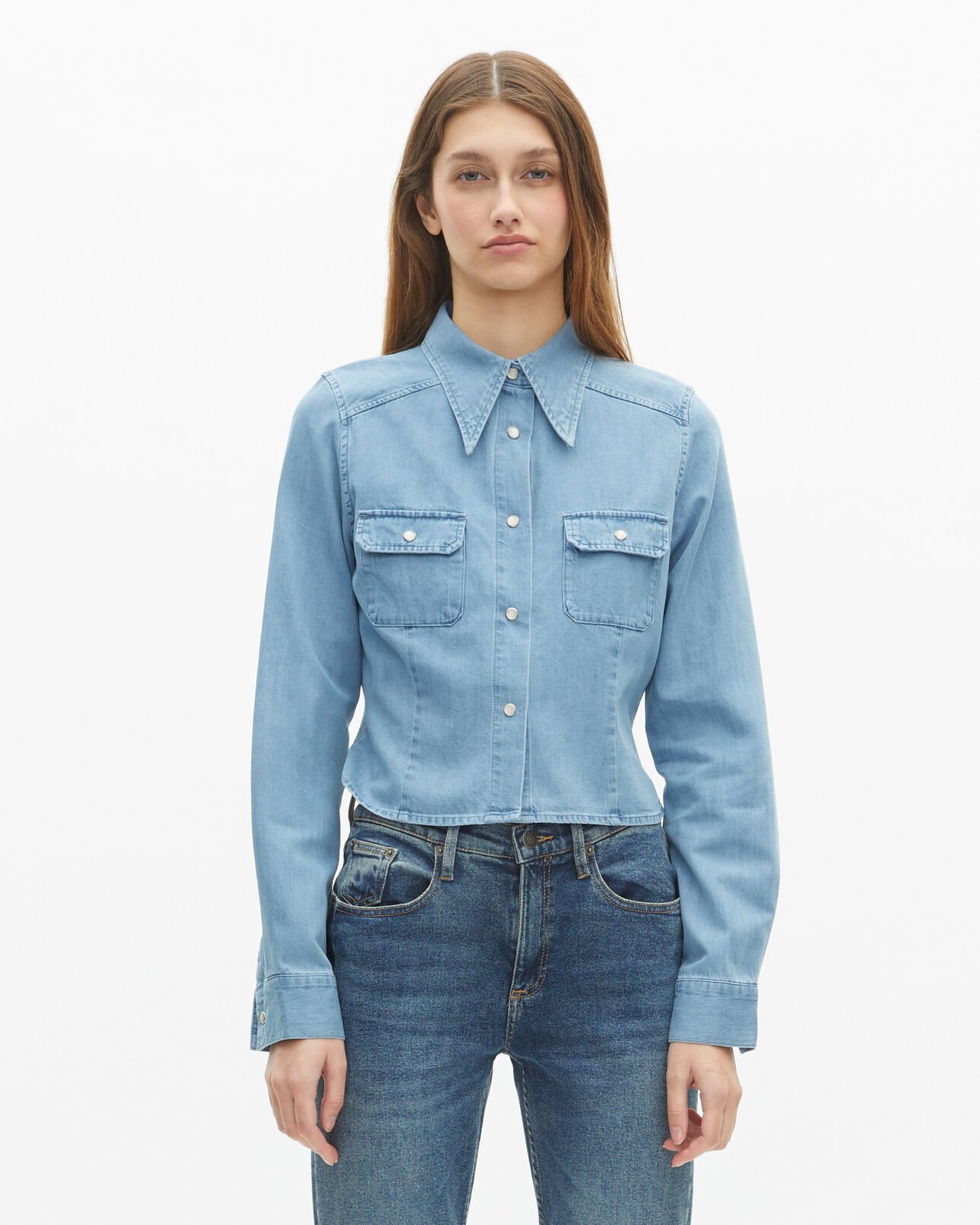The Kooples FEMME BABY BLUE chemise en denim