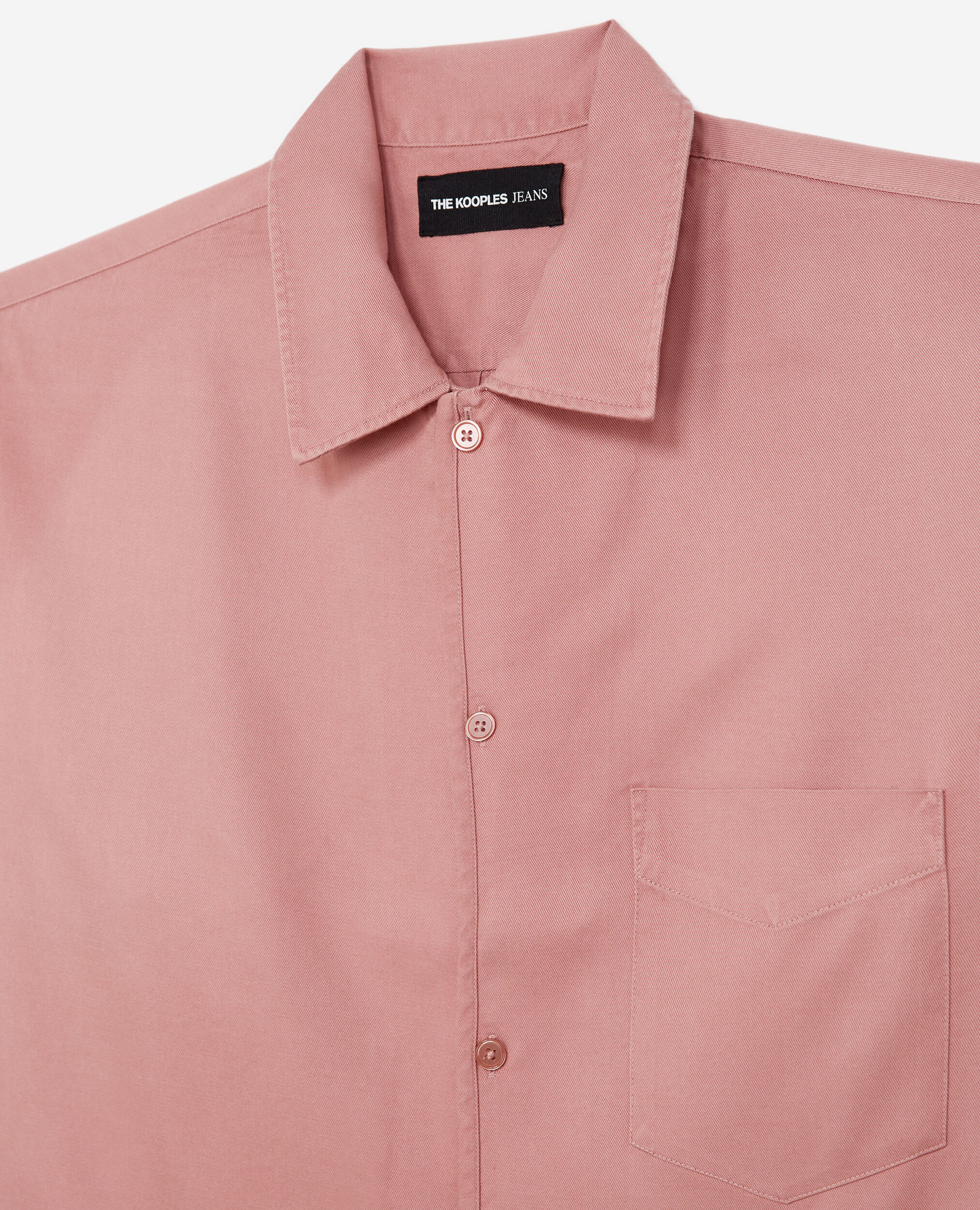 Flowing vintage pink shirt with pocket, OLD PINK, hi-res image number null