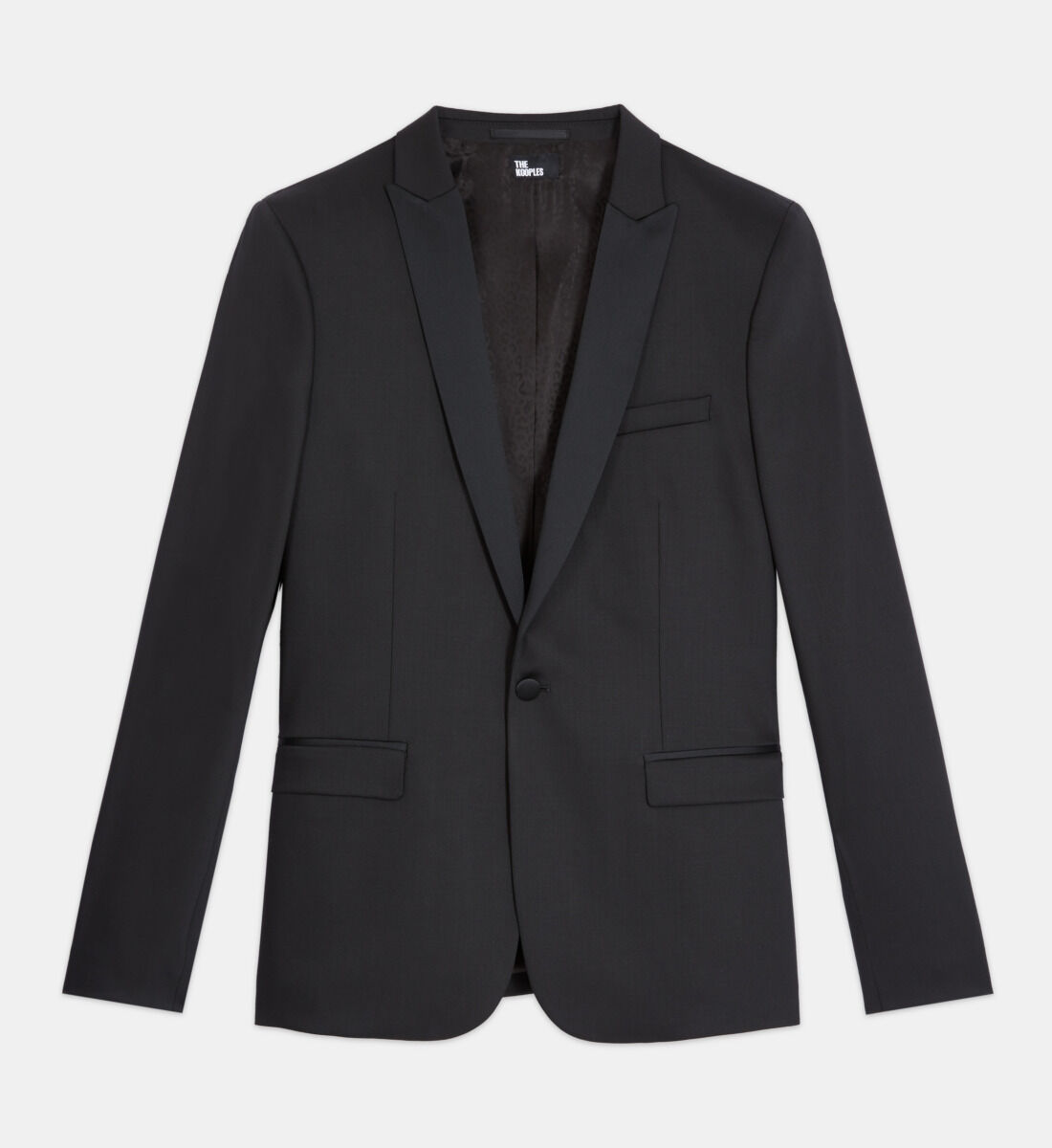 Black wool tuxedo jacket