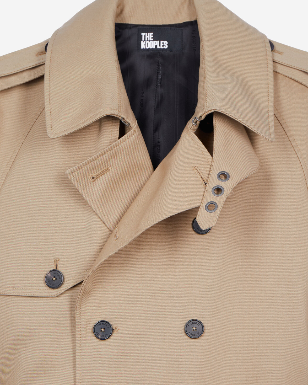 The Kooples MEN BEIGE long beige trench coat