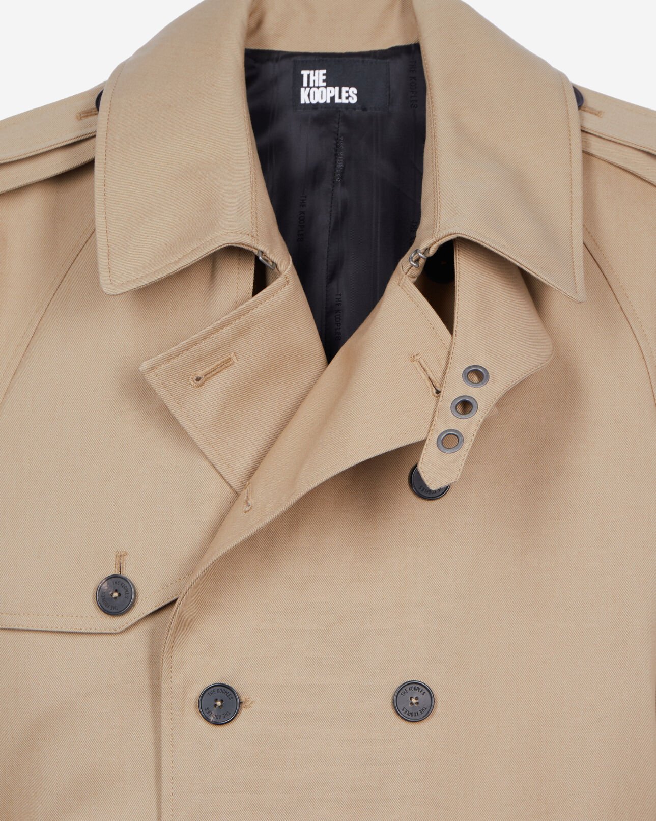 The Kooples MEN BEIGE long beige trench coat