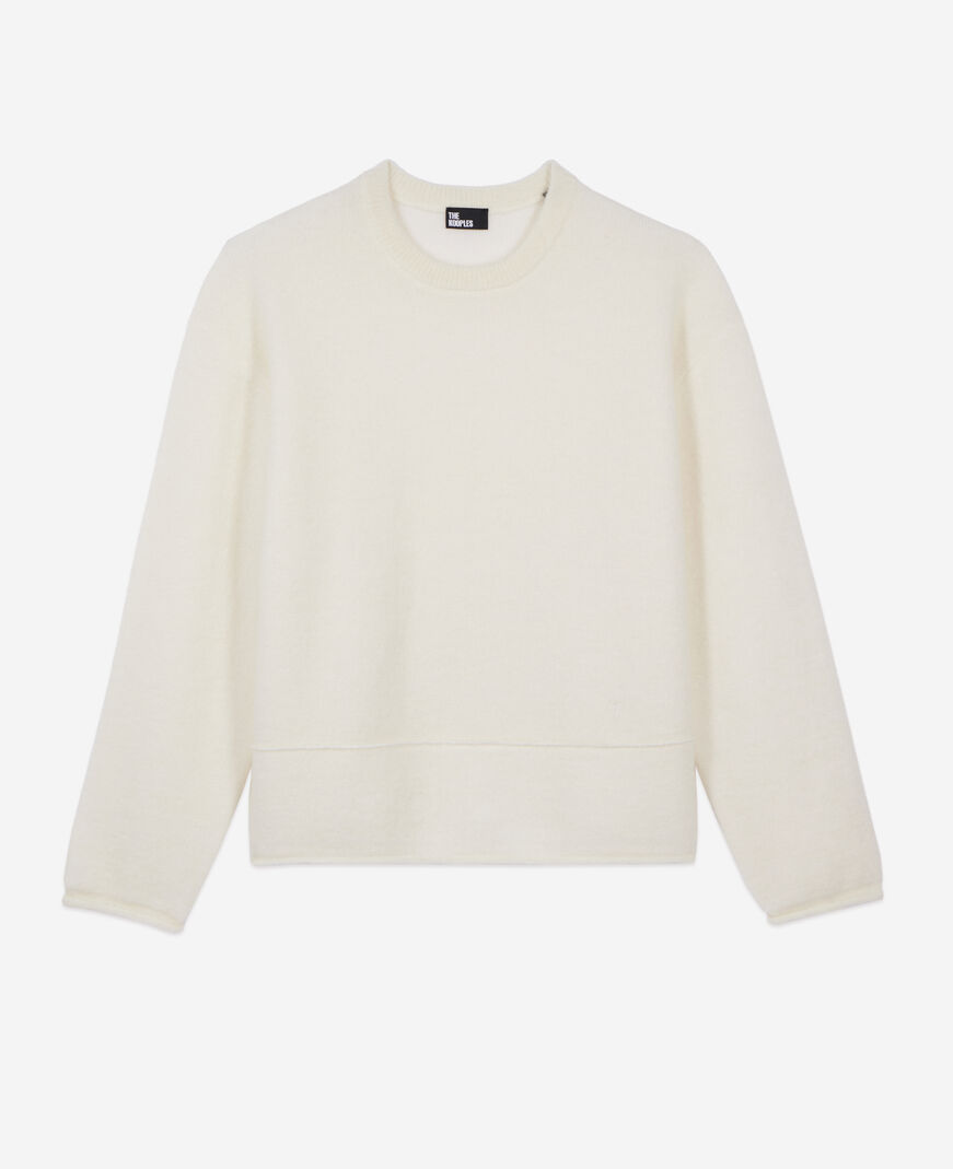 The Kooples FEMME ECRU pull en laine et mohair écru