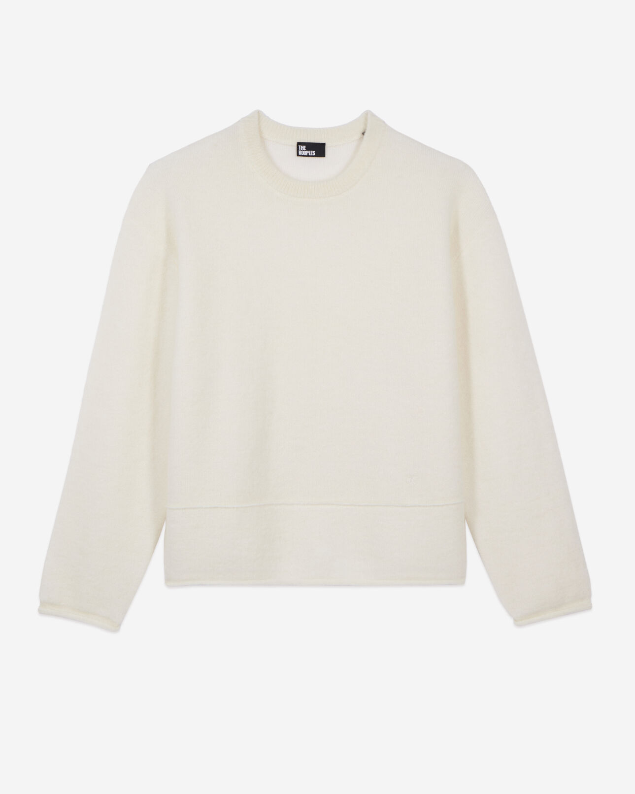 The Kooples MUJER ECRU jersey blanco de lana y mohair