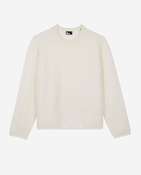 The Kooples FEMME ECRU pull en laine et mohair écru