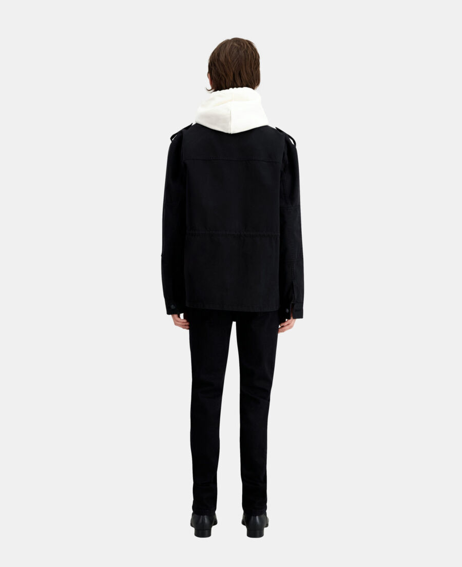 veste worker noire en denim