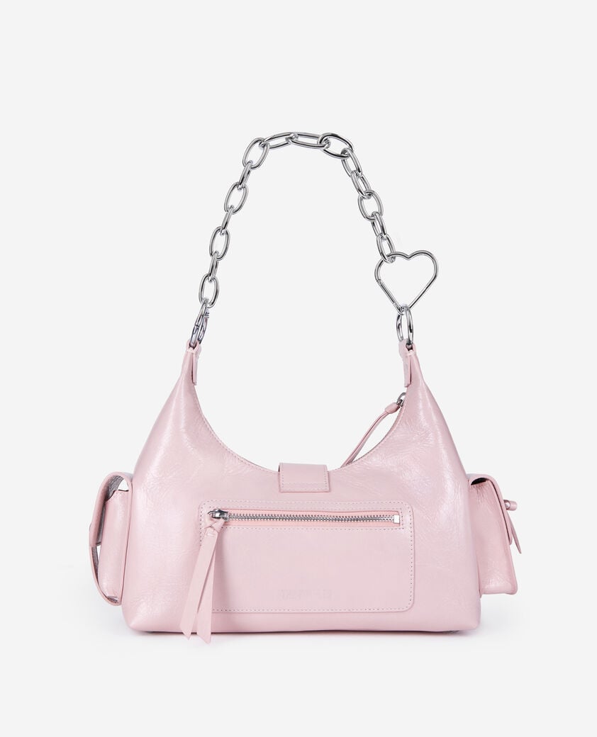 The Kooples WOMEN PINK pink vintage treatment leather amelia chain bag