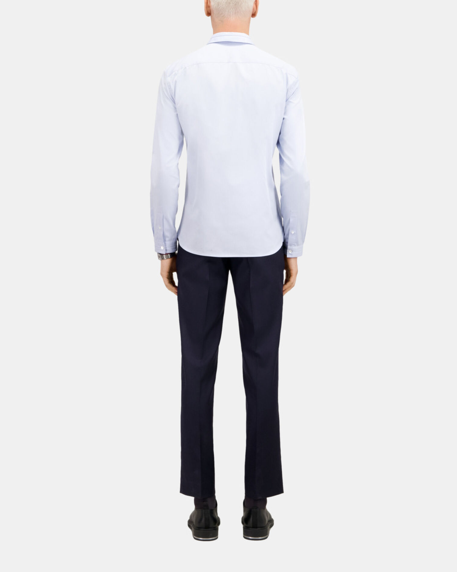 Smart twill sky blue shirt, LIGHT BLUE, hi-res image number null