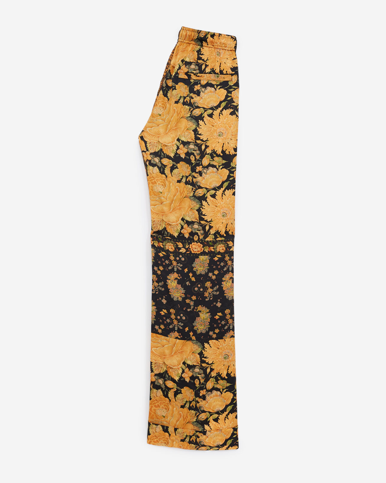 The Kooples DAMEN BLACK-ORANGE schwarz und orange bedruckte fließende hose