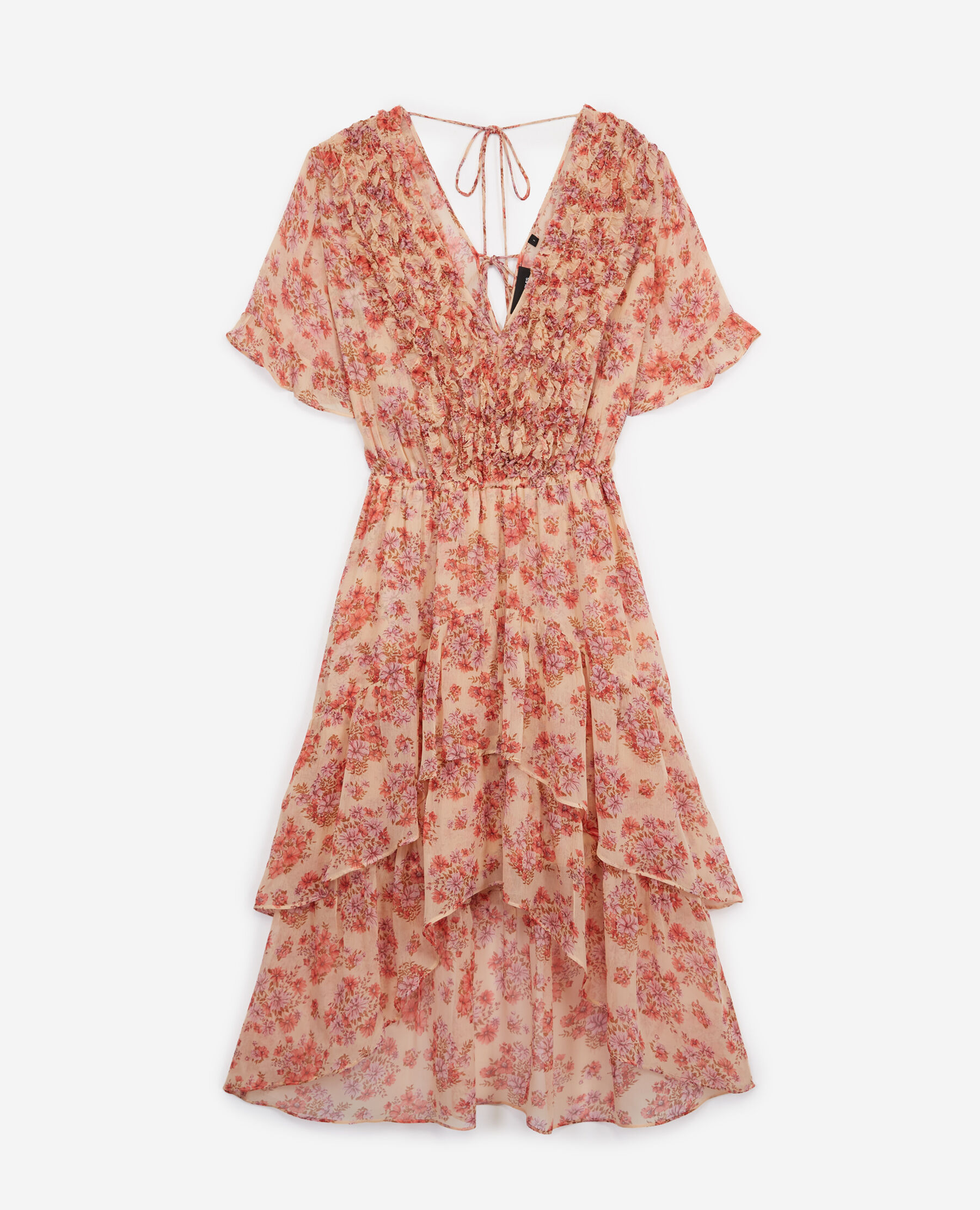 Robe longue imprim rose volants The Kooples