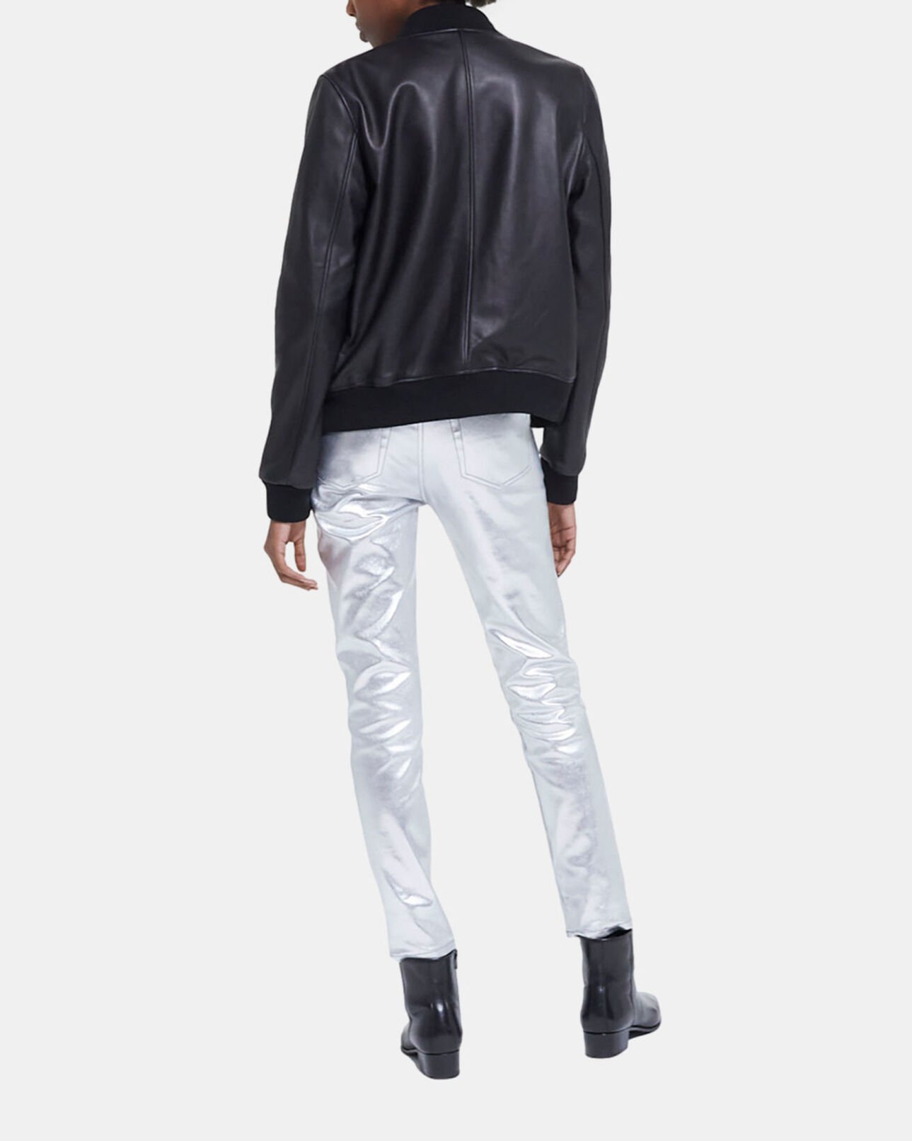 The Kooples FEMME BLACK blouson en cuir noir