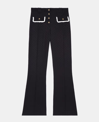 The Kooples WOMEN BLACK black flare trousers