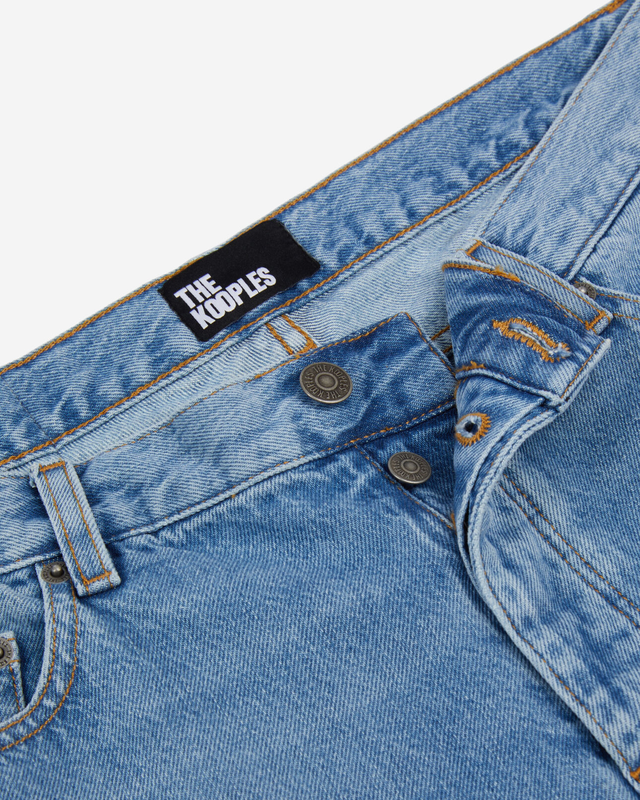 The Kooples HOMME BLUE DENIM jean droit bleu