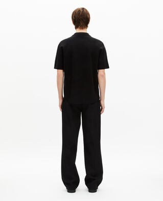 The Kooples MEN BLACK black mesh short-sleeve shirt