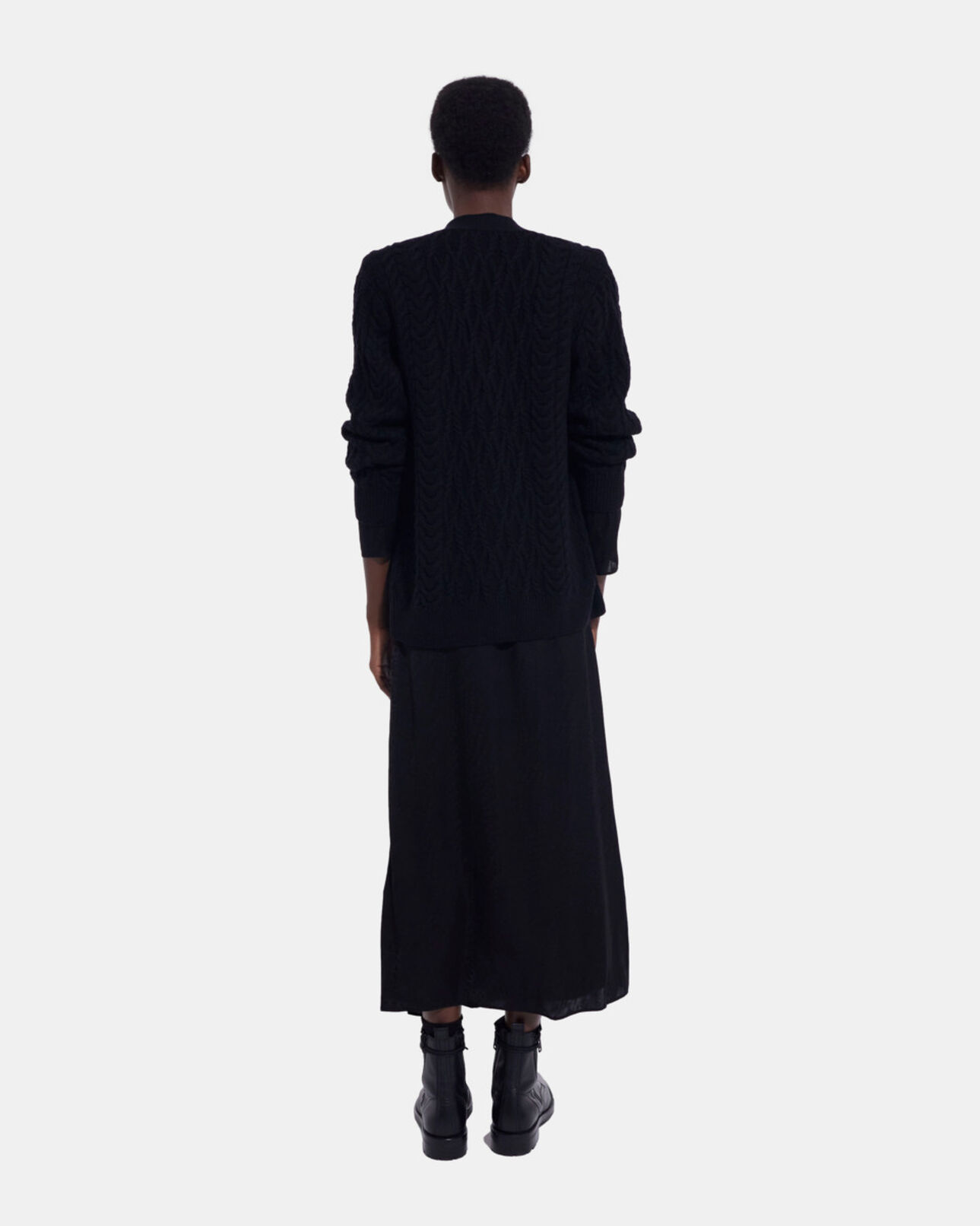 The Kooples FEMME BLACK cardigan en laine noir