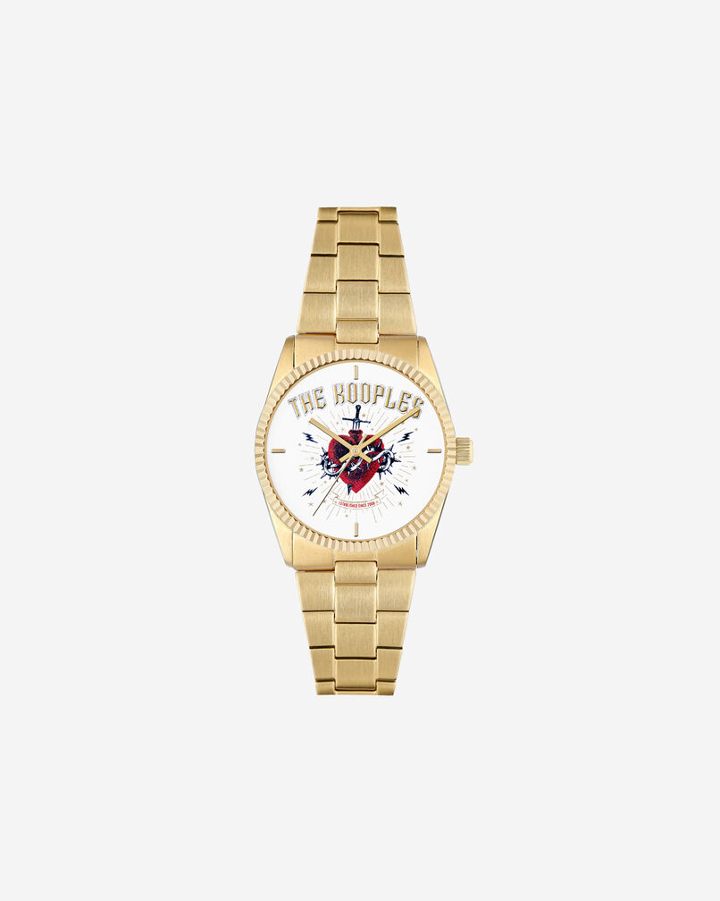 The Kooples MIXED GOLD gold heart - dagger watch