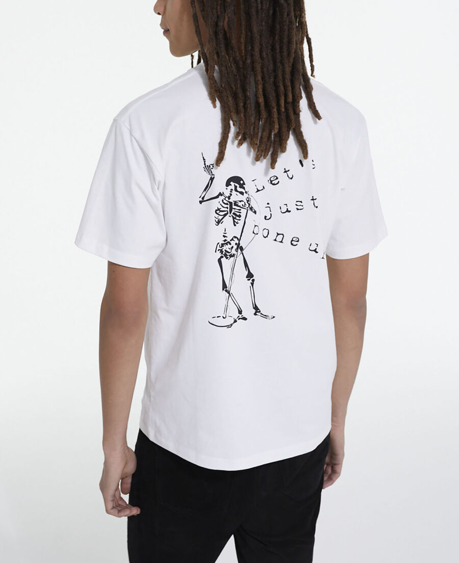 white screen print t-shirt