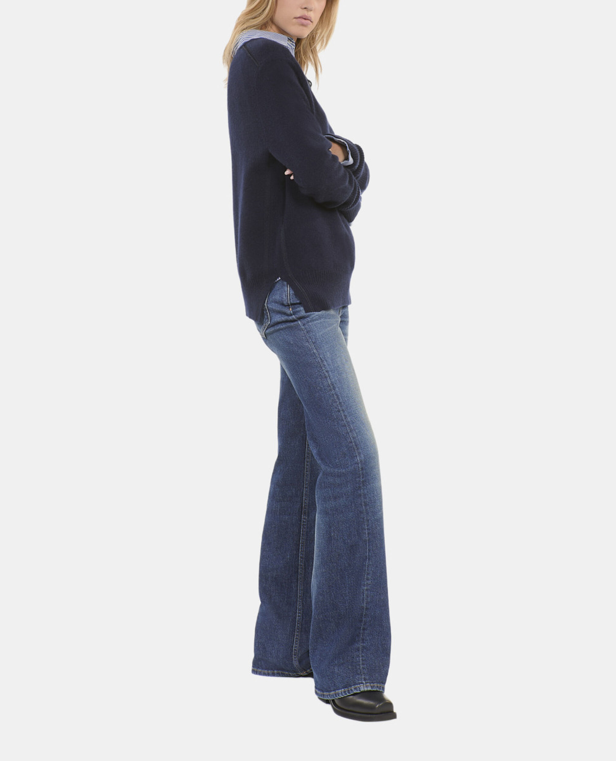 Pull en cachemire bleu marine, NAVY, hi-res image number null