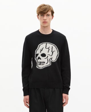 The Kooples HOMBRE BLACK-ECRU suéter negro con calavera