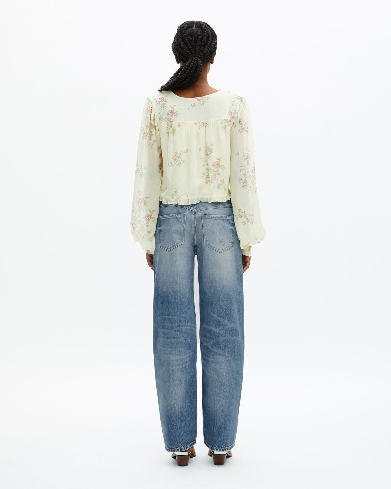 The Kooples WOMEN YELLOW yellow floral print top