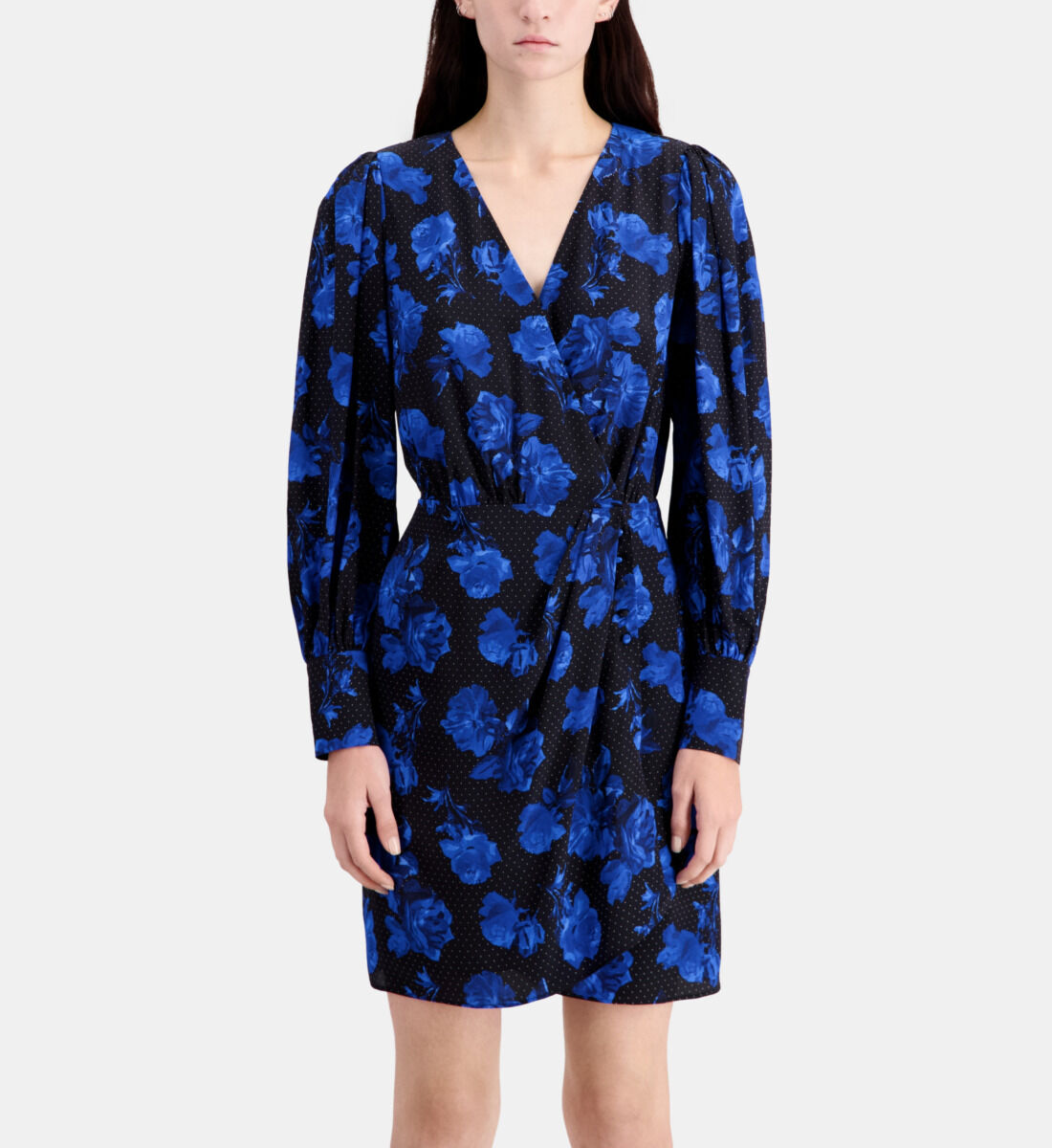 Silk wrap dress best sale short