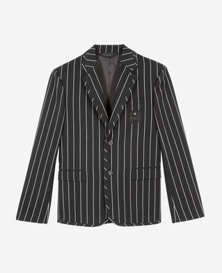 The Kooples HERREN BLACK WHITE schwarze gestreifte jacke