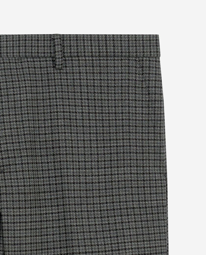 The Kooples H GREY black and grey houndstooth straight-leg suit pants