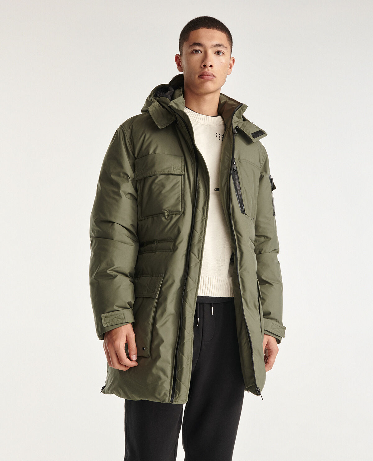 Mid thigh parka hot sale