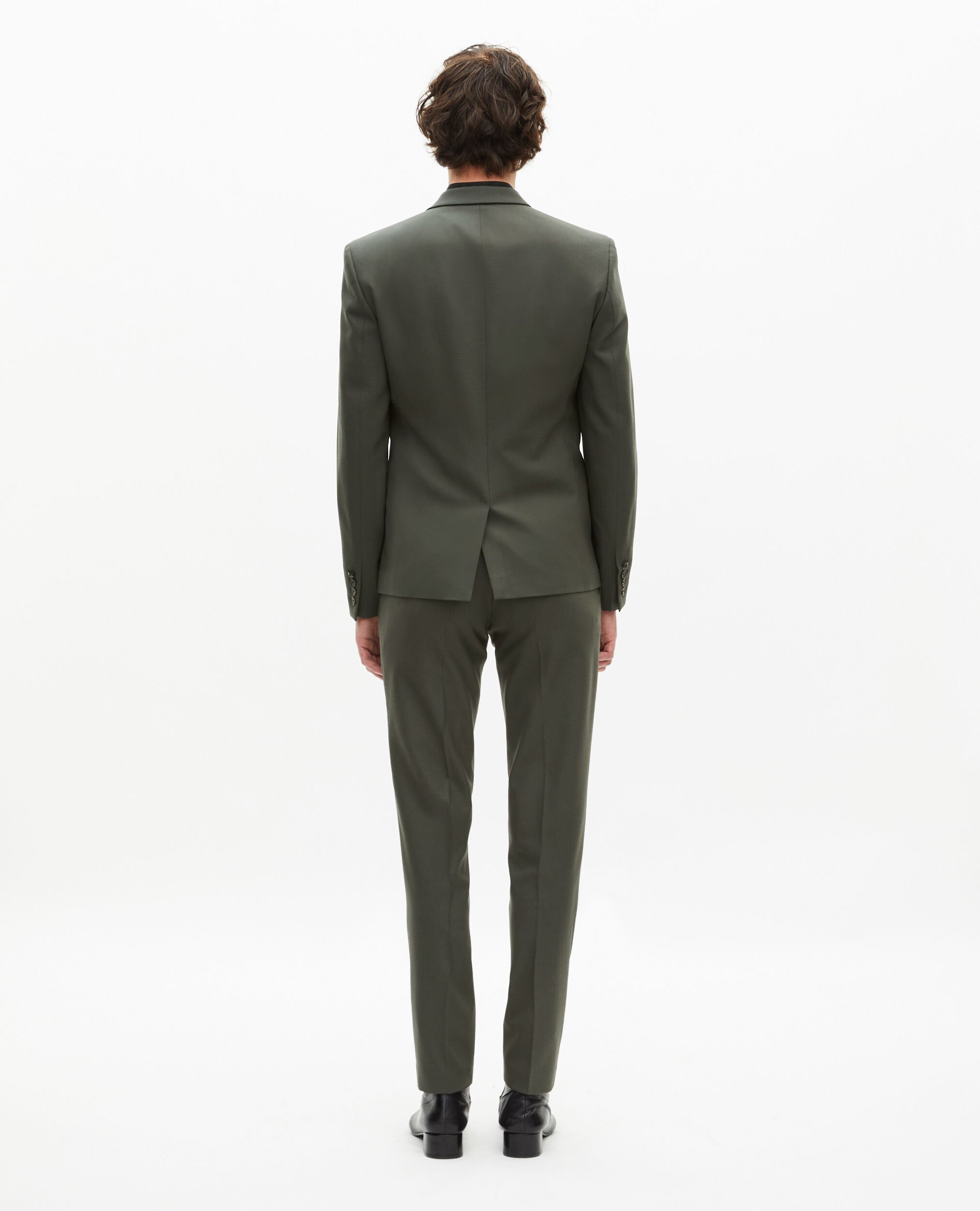 Khaki wool suit fitted jacket, KAKI, hi-res image number null