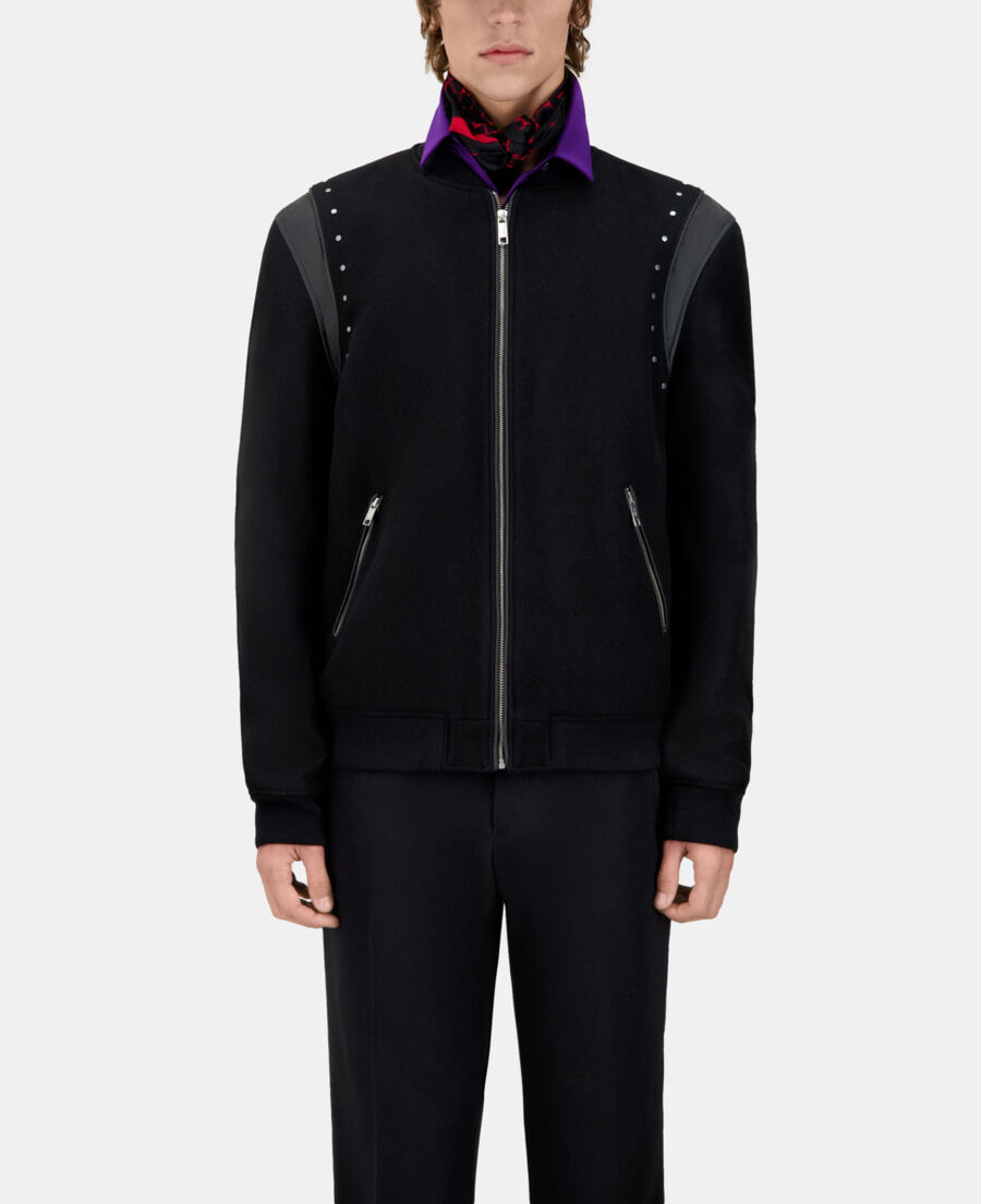 The Kooples MEN BLACK black jacket with studs