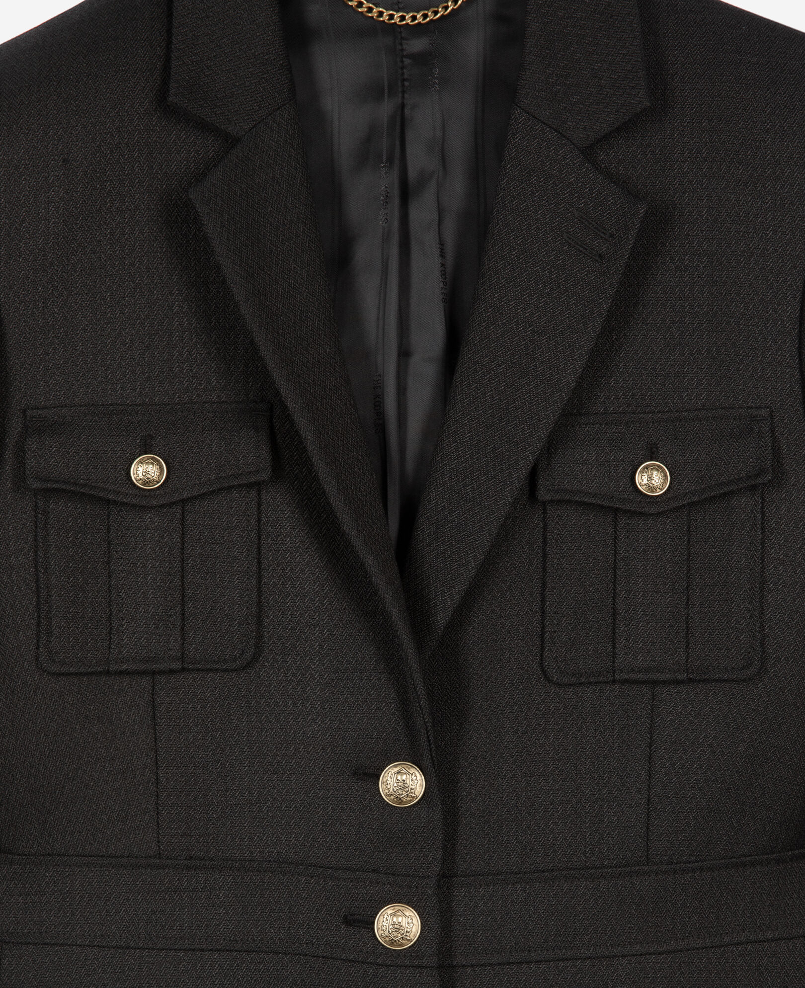 The Kooples FEMME BLACK veste tailleur style saharienne noire