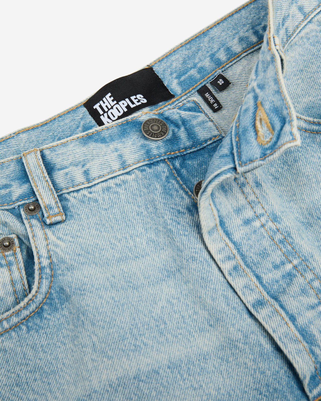 The Kooples MEN BLUE/GREEN straight blue jeans