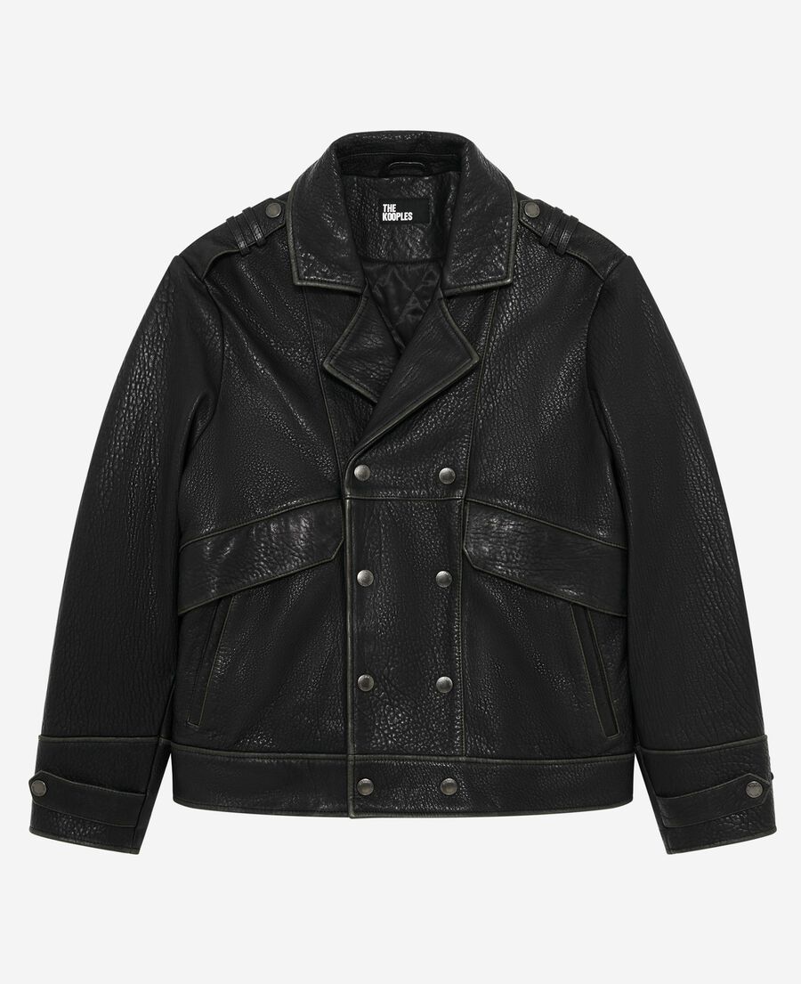 The Kooples HERREN BLACK schwarze lederjacke
