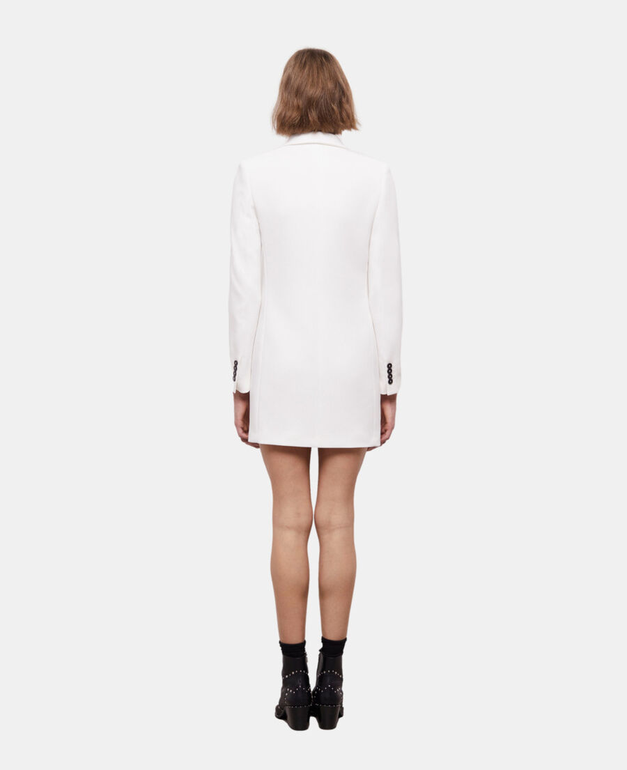 vestido corto blanco crudo