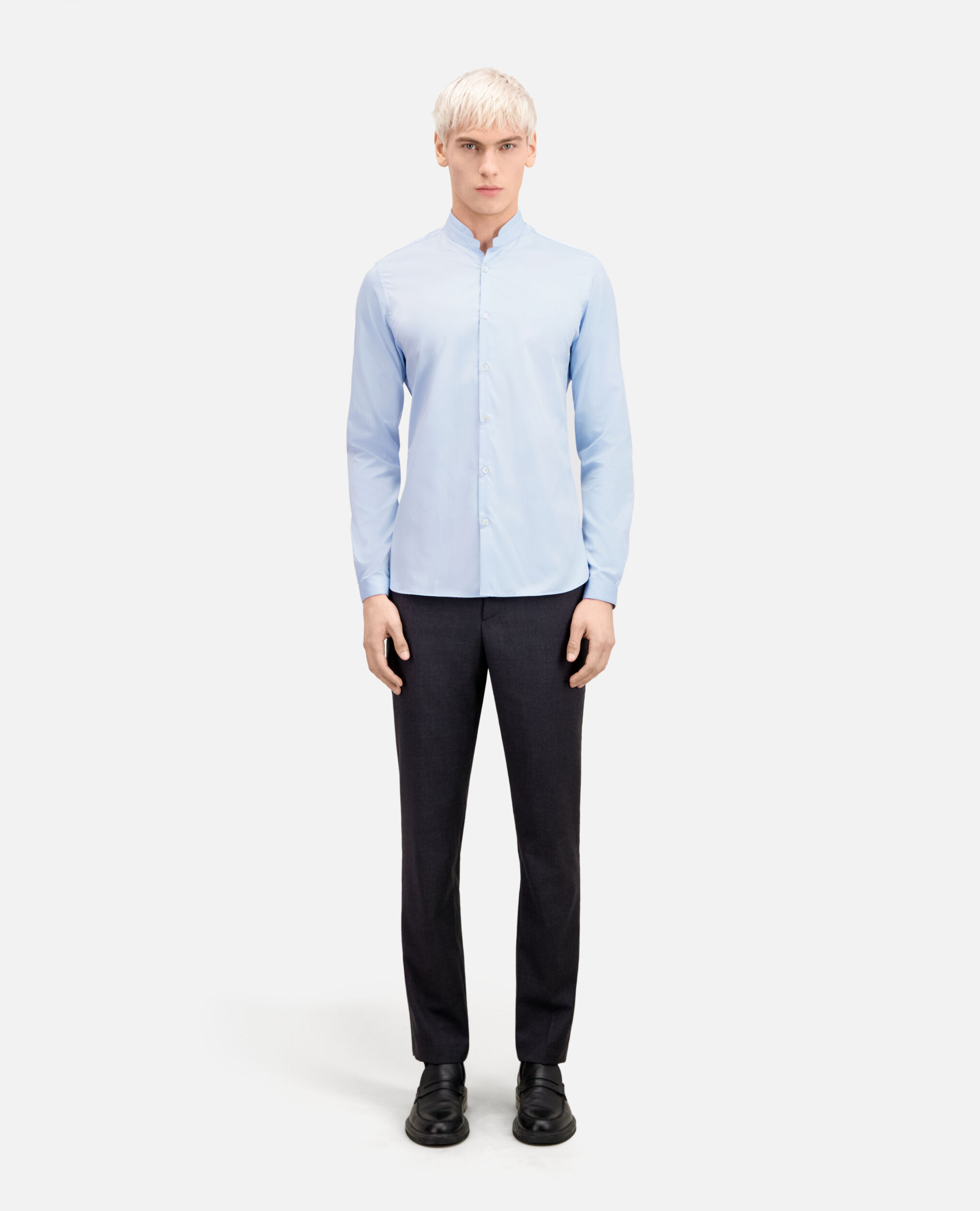 Camisa cuello Mao azul, LIGHT BLUE, hi-res image number null