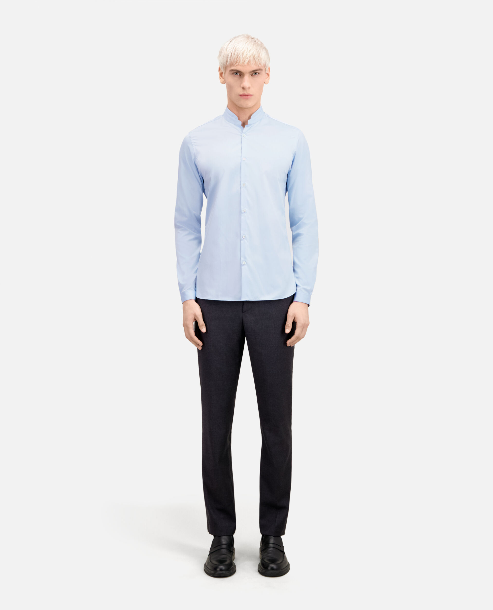 Chemise col officier bleue | The Kooples - France