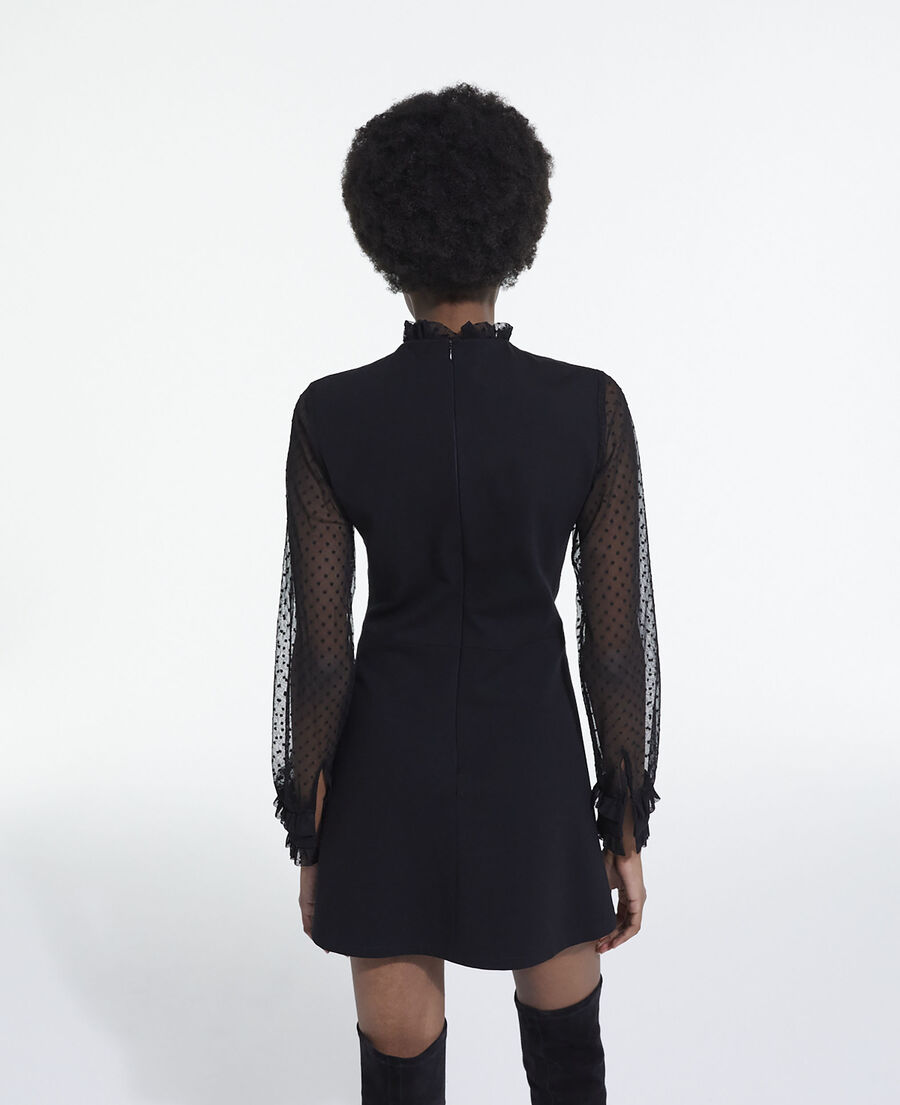 short black dress with high neck